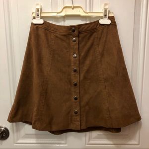 Sold—Abercrombie Faux Suede Button Front Skirt